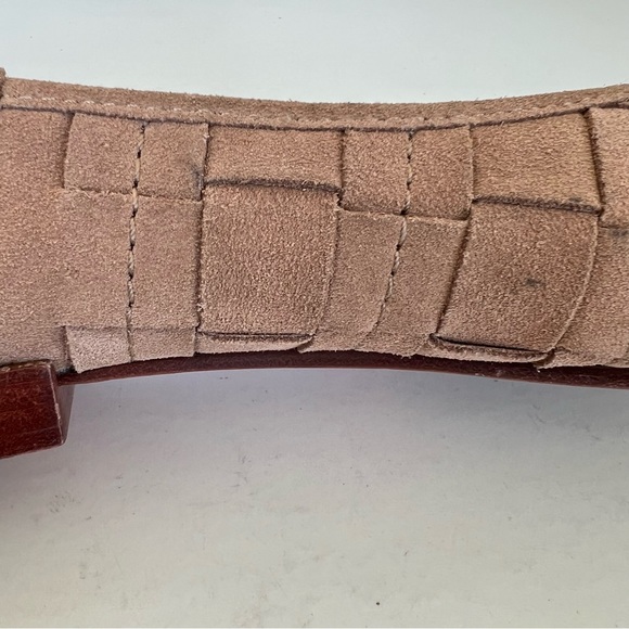 FRYE Claire Caramel / Tan Intricate Woven Checked Slip On Flats Sz 9.5 M NWOB - Picture 14 of 16